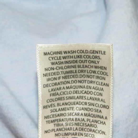 Social Standard by Sanctuary Light Blue Chambray Puff Sleeve Girls Dress - Picture 7 of 7